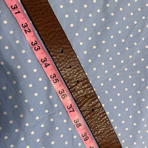 Fossil Brown Leather Belt with Silver Buckle size 42 - Picture 3 of 7